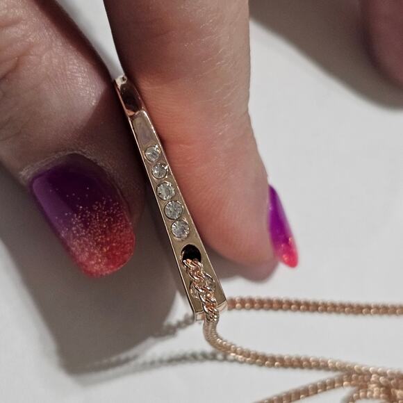 CHICO'S Gold Tone Slide Pendant Necklace - Picture 2 of 3